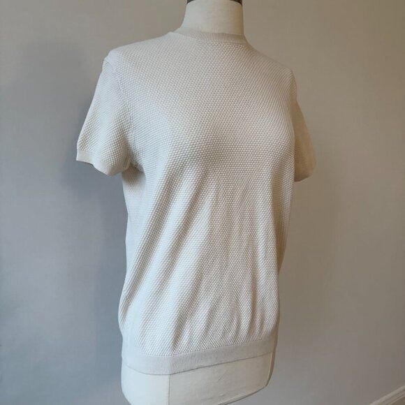 Massimo Dutti Short Sleeve Knit Top, Size Small - Picture 3 of 7